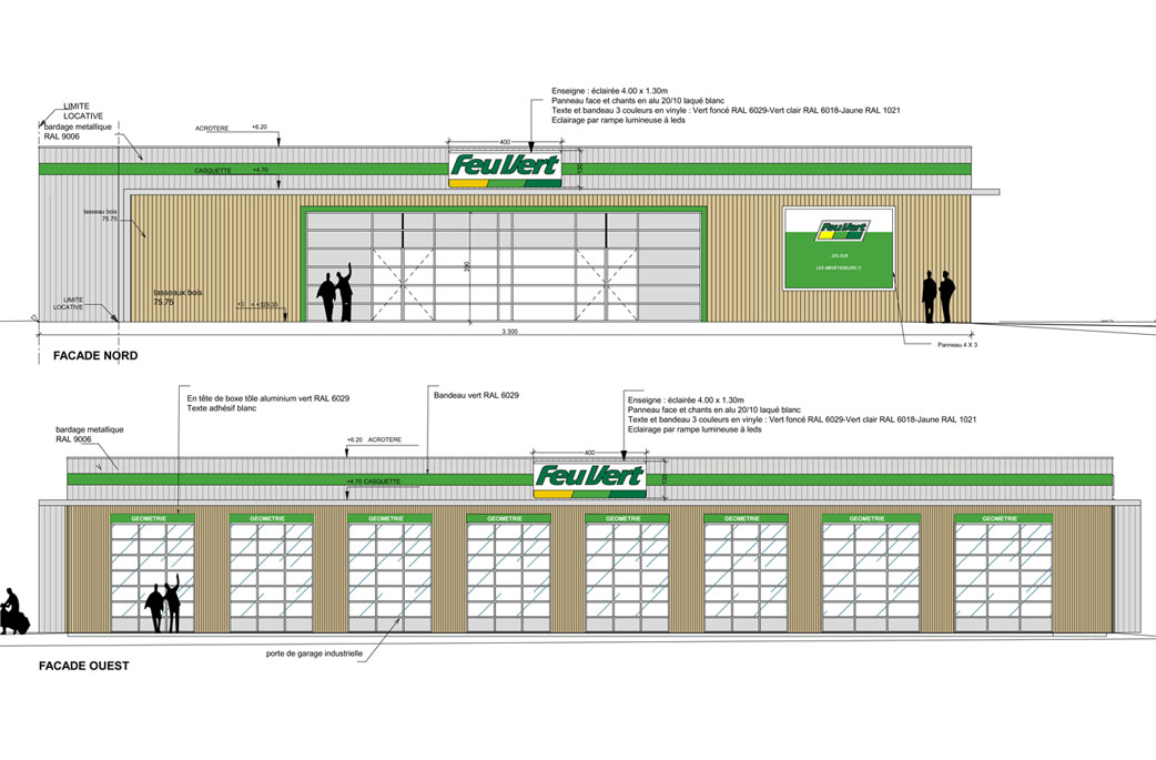 Pascal Chevalier Architecte DPLG & QEB » REAMENAGEMENT DU CENTRE AUTO